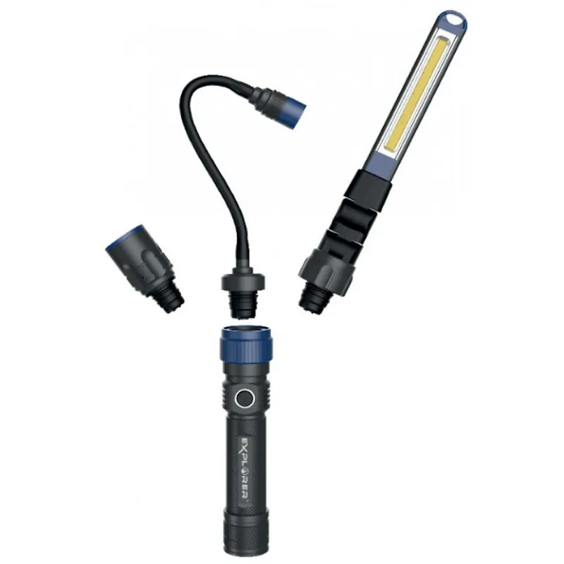 Meilleur Prix Torche multifonctions rechargeable avec 3 embouts