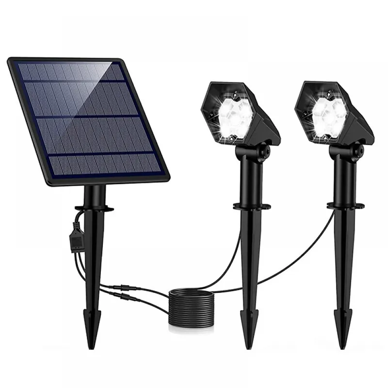 Double spot piquet solaire – 2x 1,5W – 3000K – 150 lm – Spike Quantité Limitée