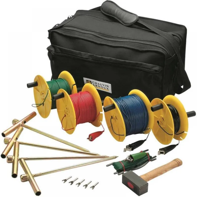 Kit de terre et résistivité 4P 50m – P01102040 Livraison Gratuite