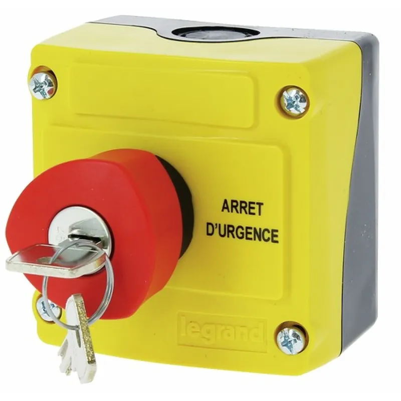 Boîte équipée avec 1 bouton "coup de poing" à clé Nouvelle Collection