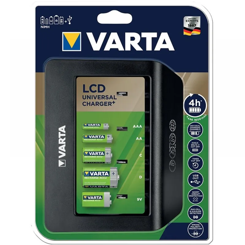 Chargeur ultra-rapide – adapté pour AA et AAA – écran LCD Livraison Gratuite