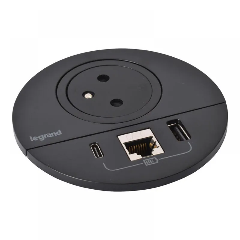 Bon Plan Prise encastrable sur plan – sortie de câble ou RJ45 – INCARA™ Disq 80