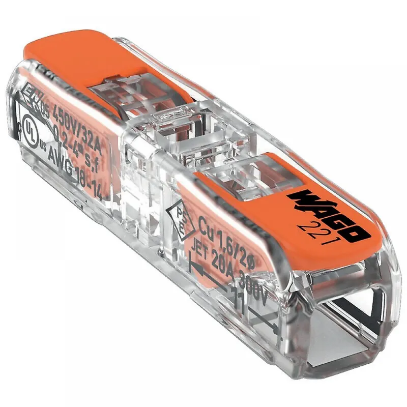 60 X Borne de connexion universelle à leviers 2 x 4 mm² Inline 221 Commander Vite
