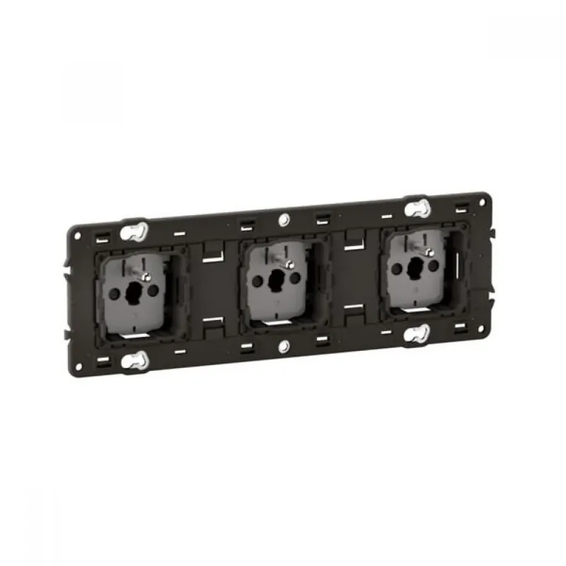 Meilleur Prix Prise triple 3x2P+T 16A 250V précâblée à bornes automatiques Céliane