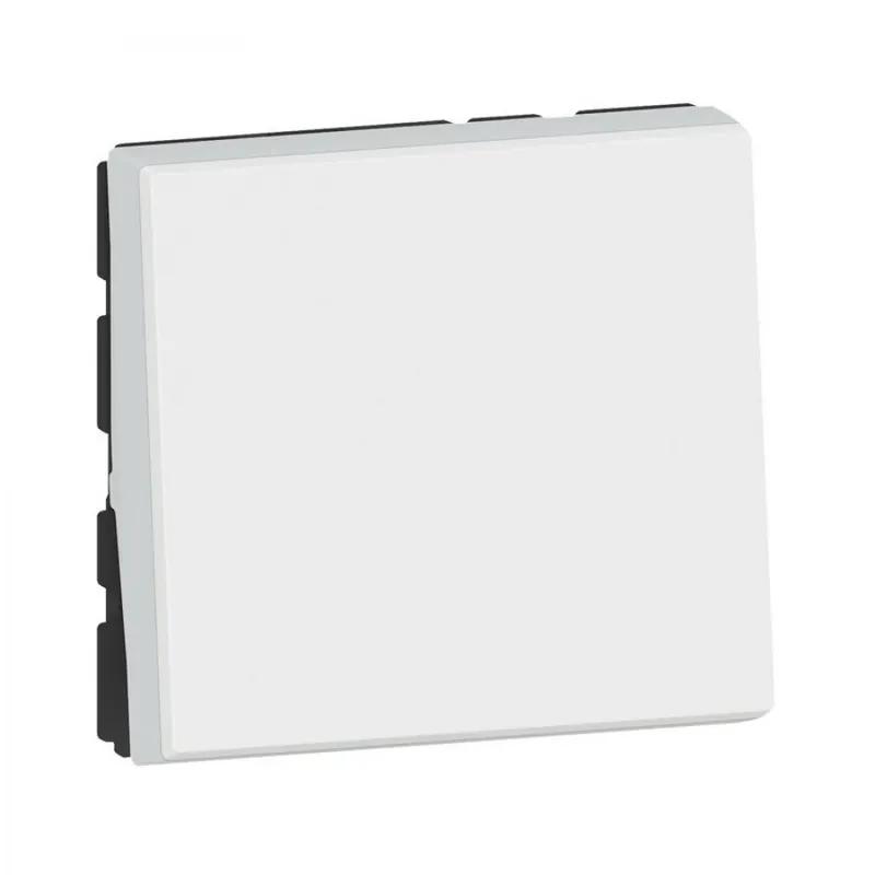 Poussoir Mosaic – 2 modules – 6A – blanc Expédition Rapide