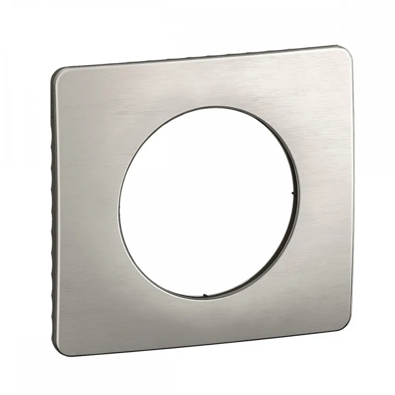 Meilleure Vente Plaque de finition 1 poste – acier/aluminium satiné – Céliane