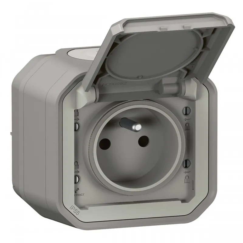 Populaire Prise de courant 2P+T étanche 16A 250V pour fixation saillie – Plexo