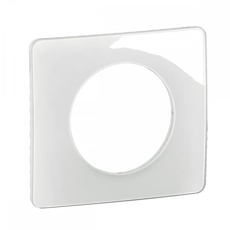 Plaque de finition laquée pour prise Céliane – Blanc émaillé Authentique
