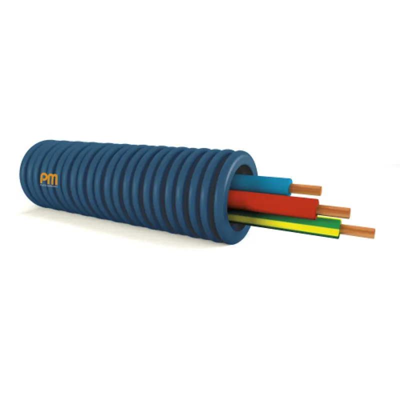 Gaine ICTA préfilée bleu – diamètre 16 ou 20 mm – couronne de 100 m Vente Directe