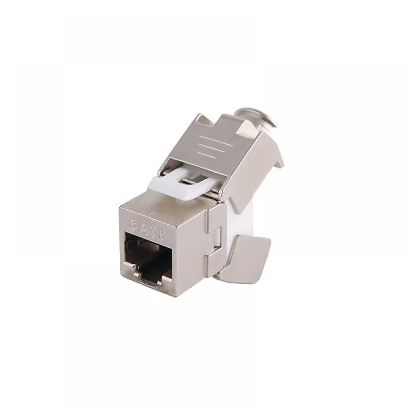 8 X Embase RJ45 sans outil Cat.6 blindé 360° IDKJ6S Offre Du Jour