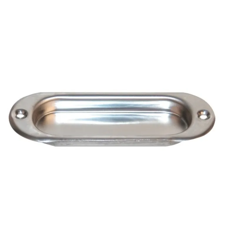Livraison Express Poignée de meuble en cuvette ovale – inox