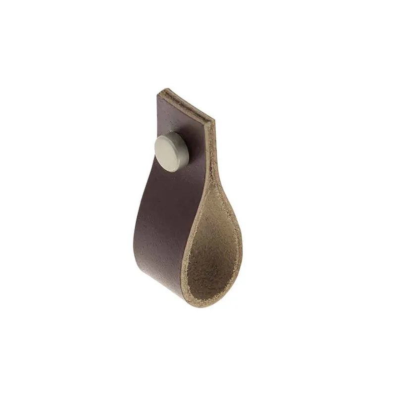 Expédié Aujourd’hui Poignée de meuble courte à tirette en cuir B0594 – 20×60 mm