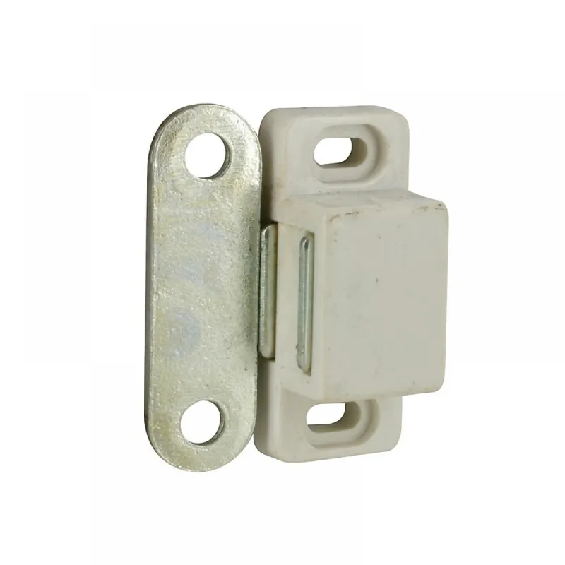 Achetez Aujourd’hui 10 loqueteaux magnétiques rectangulaires blancs à visser - force 2 kg