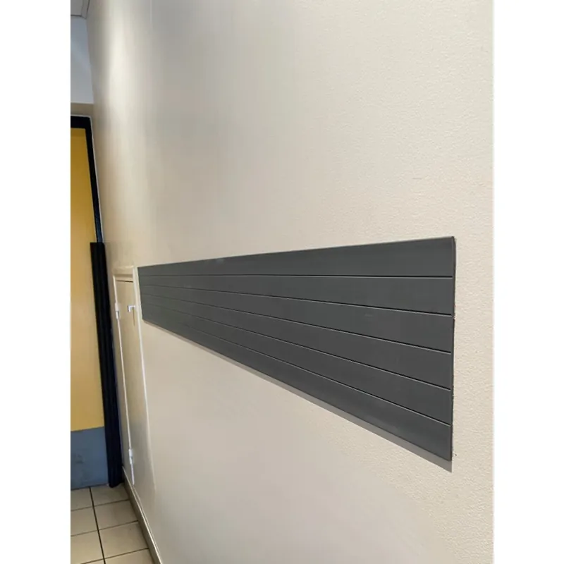 Lisse de protection murale fine striée – 10m x 180mm – gris Remise