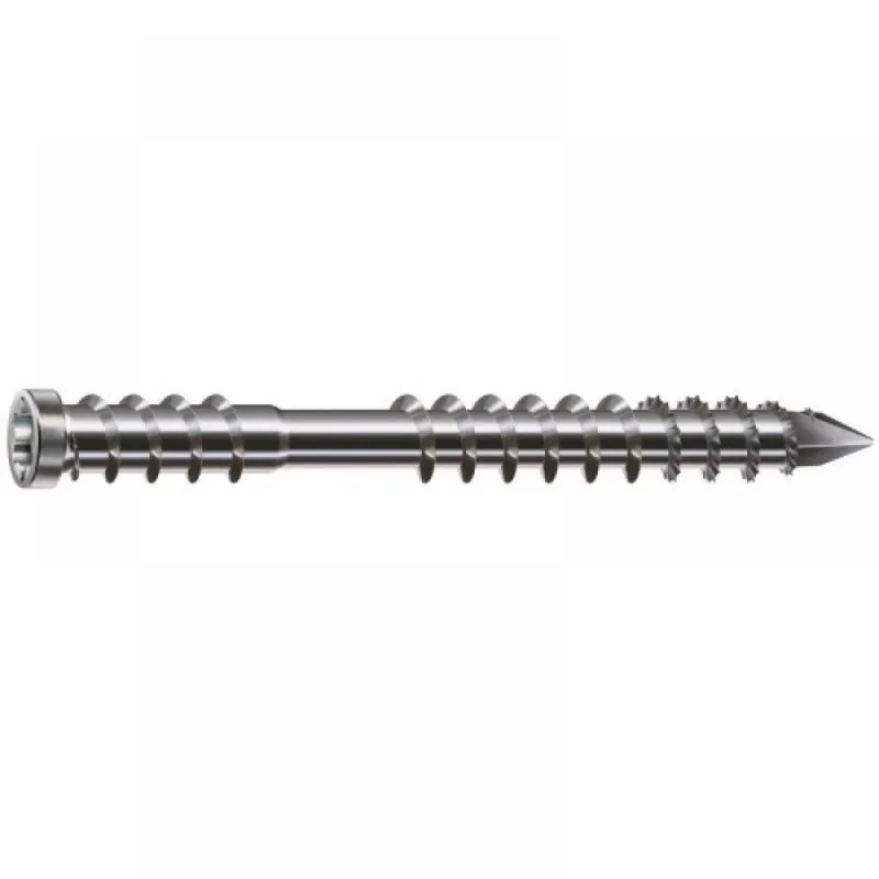 Populaire Vis à bois – tête cylindrique torx – double filetage Inox A4 – 8x120mm