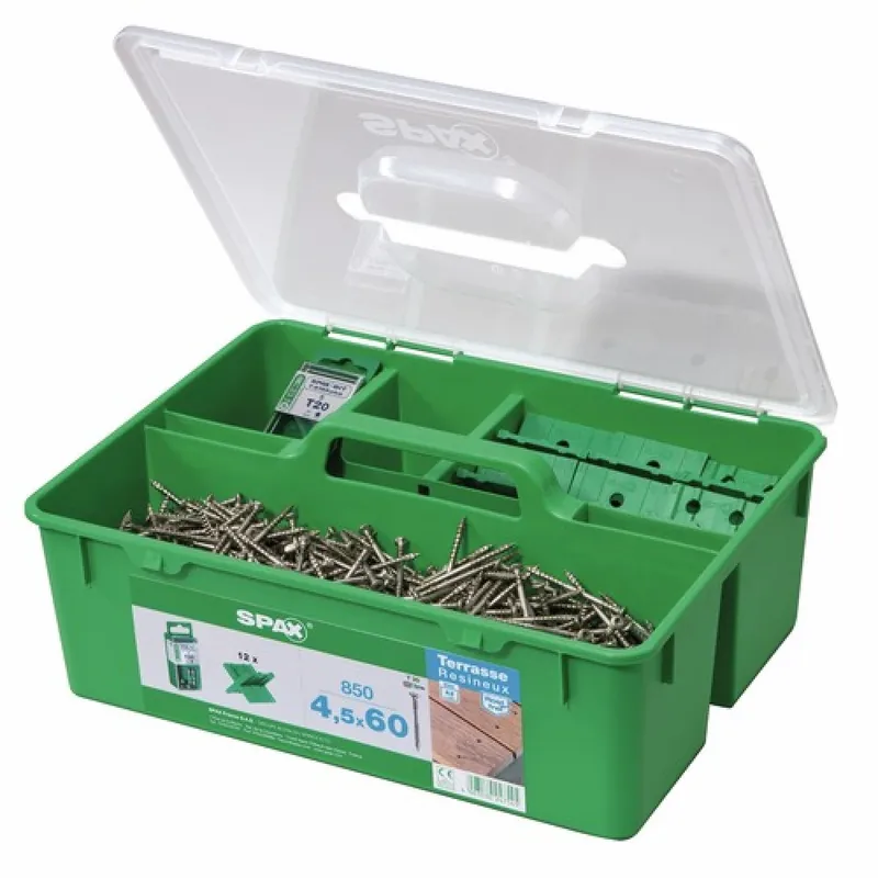 Kit de fixation pro pour terrasse bois résineux – 25 m2 – vis inox A2 Meilleur Prix