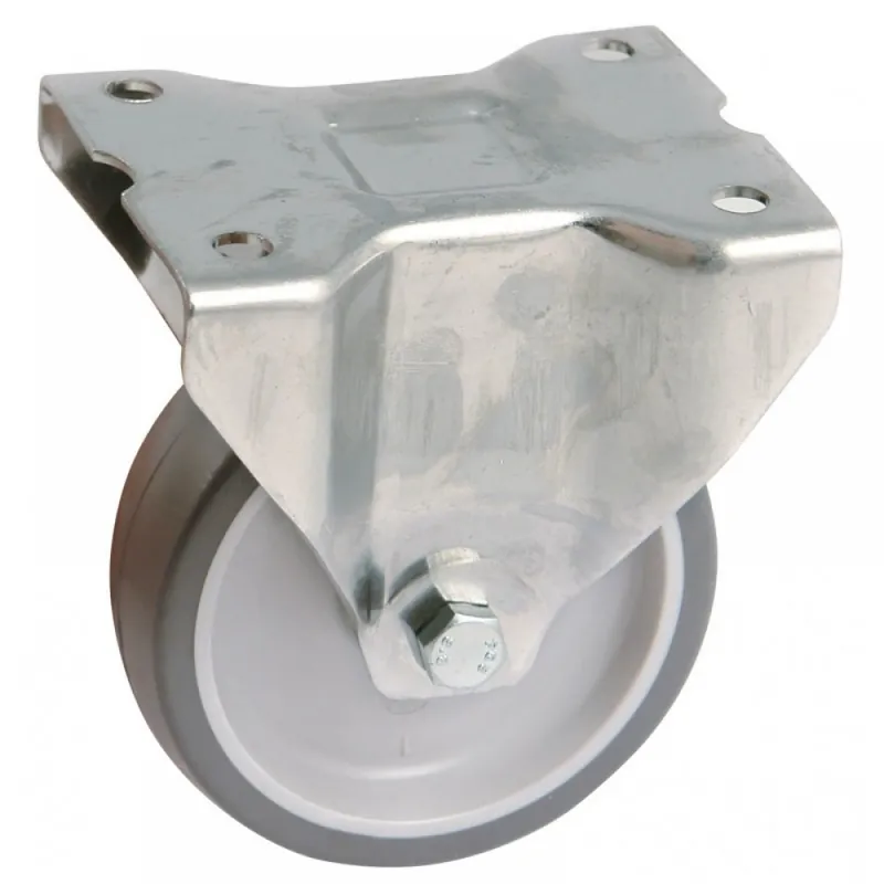 Achetez Aujourd’hui Roulette à platine inox fixe – bandage santoprène gris