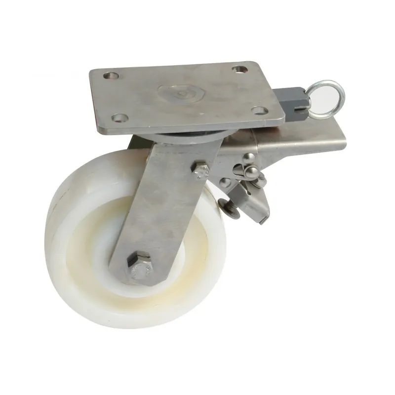 Roulette à platine inox pivotante à blocage directionnel – Mecano Acheter En Ligne