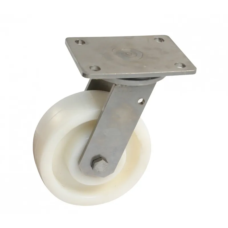 Roulette de manutention à platine inox pivotante – Mecano Prix Choc