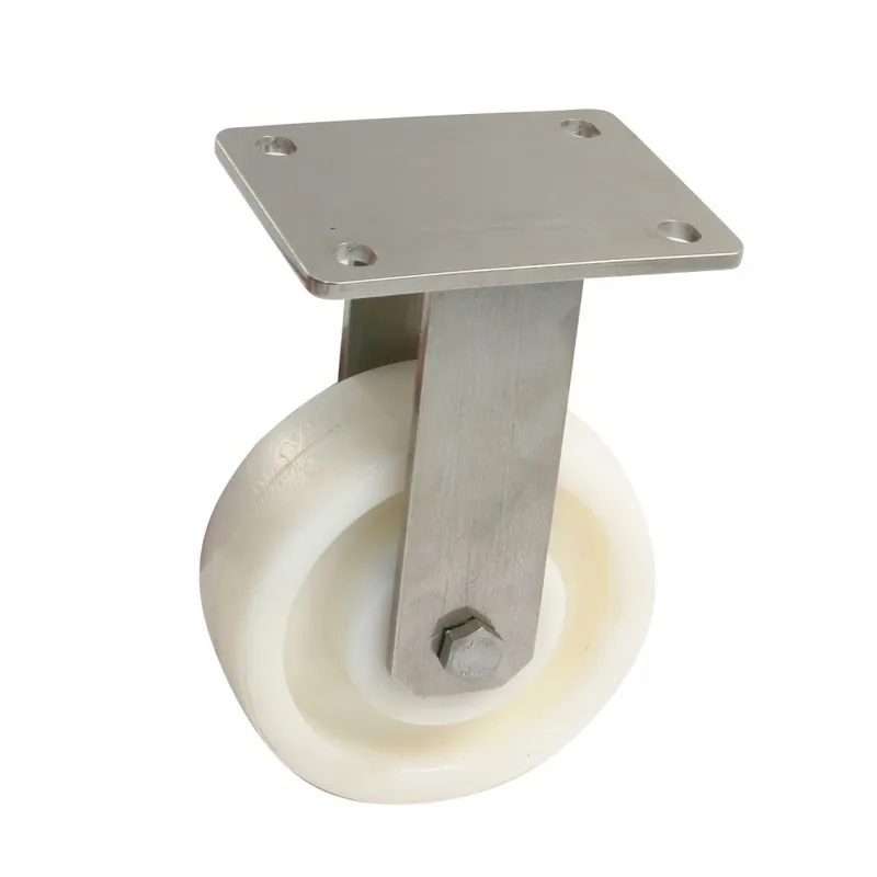 Roulette de manutention à platine inox fixe – Mecano Pas Cher