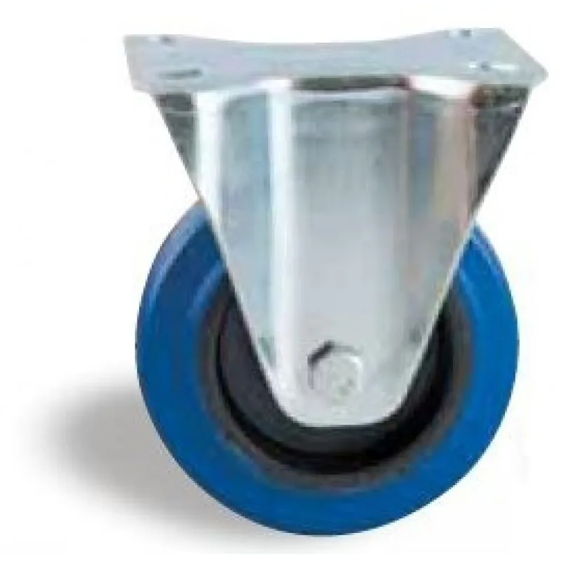 Promotion Saisonnière Roulette fixe sur platine – bandage caoutchouc bleu