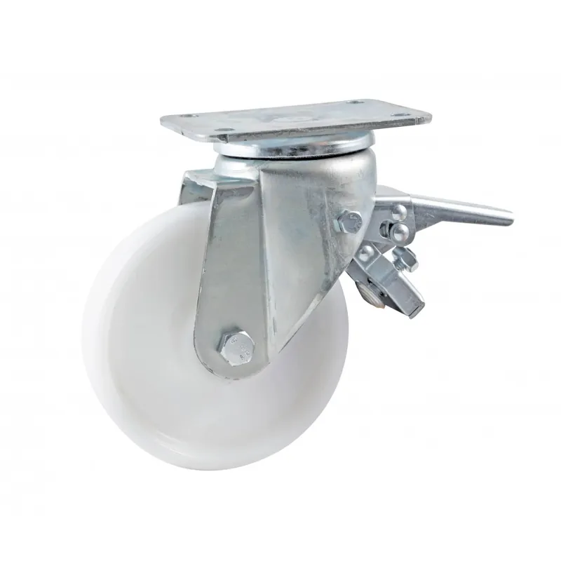 Roulette en polyamide sur platine pivotante à frein- charge 1000 à 1100 kg Acheter Direct