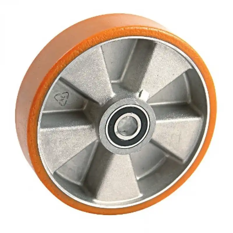 Roue aluminium à bandage polyuréthane – roulement à billes Super Prix