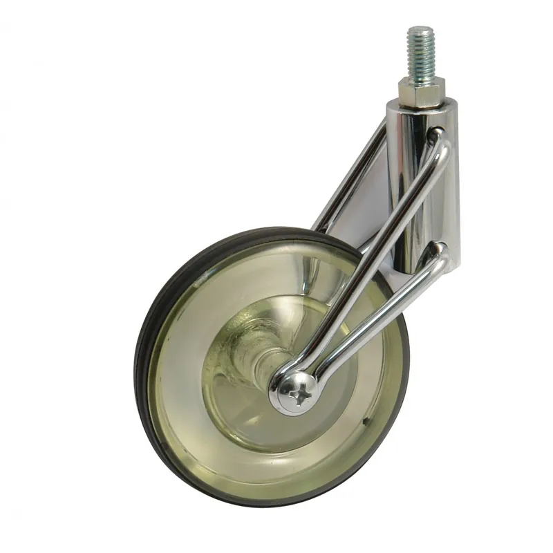 Dernier Modèle Roulette de meuble pivotante sur tige filetée – roue vert translucide