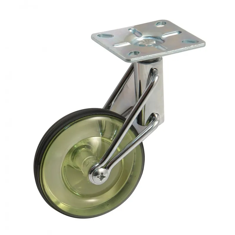 Roulette de meuble pivotante sur platine – roue vert translucide Offre Limitée