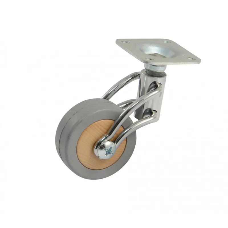 Roulette de meuble sur platine chromée – charge 50 kg Livraison Express