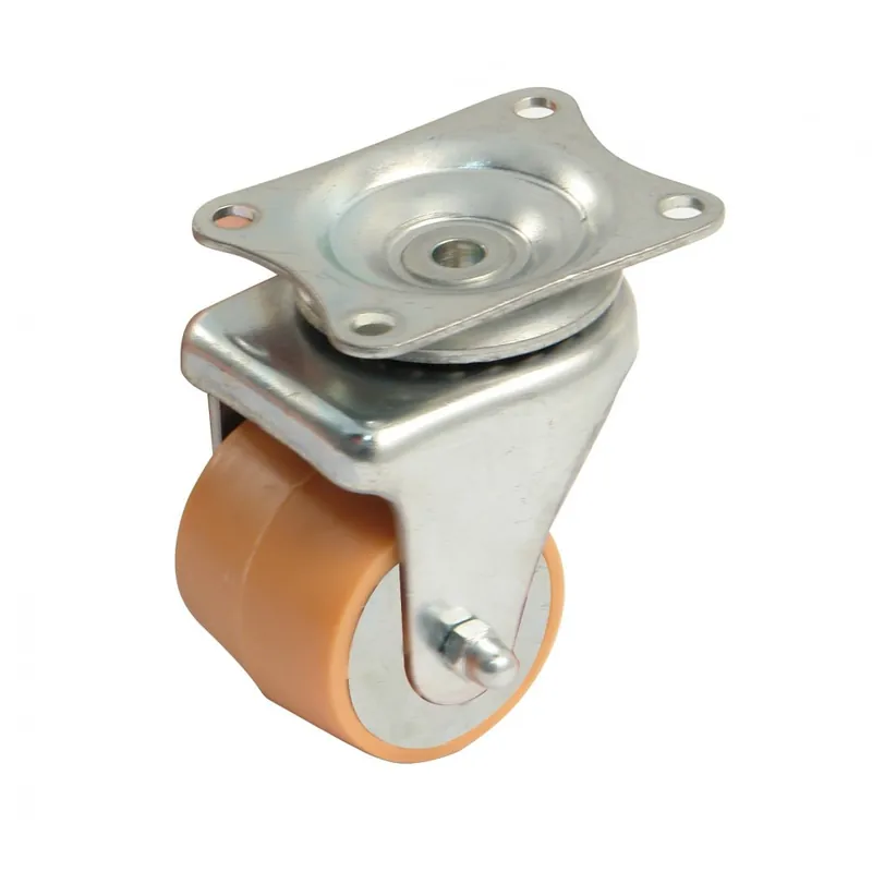 Roulette de meuble sur platine pivotante – galet polyamide Certifié