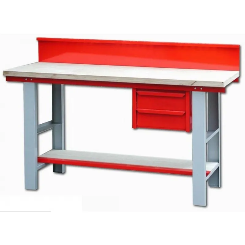 Bon Marché Établi – métal bois – mécanicien – à rayon – 1,50 m – bloc 2 tiroirs