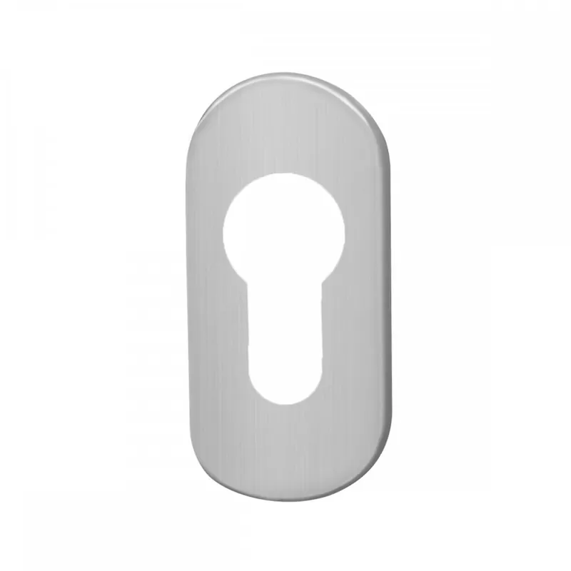 Rosace ovale pour porte châssis ESO210 clé I - inox satiné - 70x30 mm Remise
