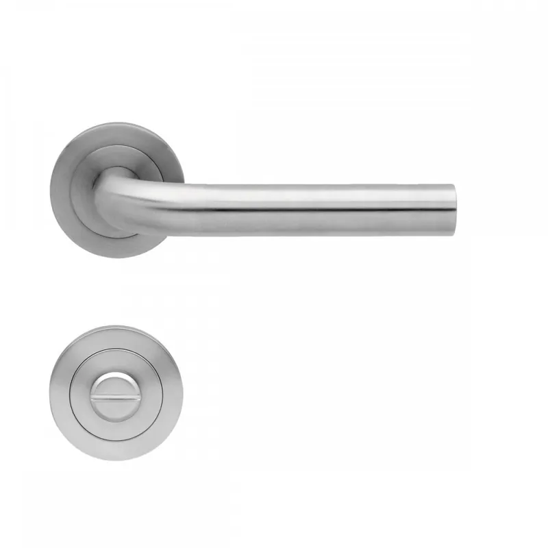 Offre Exclusive Poignées de porte sur rosaces rondes série ER 25 Malte - inox satiné