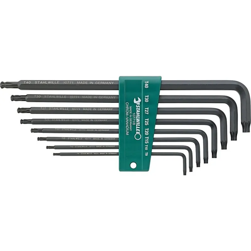 Commander Vite Jeu de clés mâles coudées à pointe sphérique – empreinte Torx – 10771/8