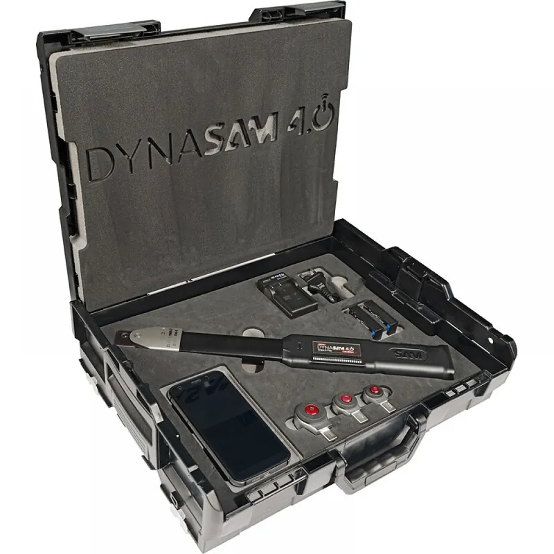 Clé mécatronique DYNASAM® 10-100 nm + 3 embouts, 2 batteries, chargeur, smartphone + application – DYMC-100-2 Haute Qualité