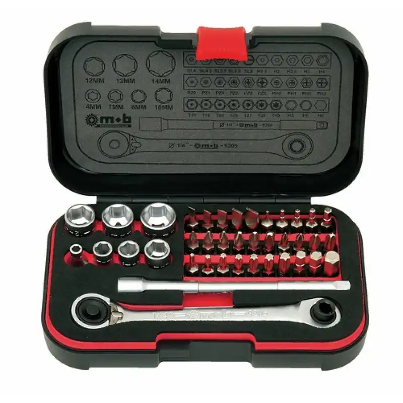 Bon Marché Coffret douilles radio 1/4" + vissage : 39 pièces XS BOX 9410390001