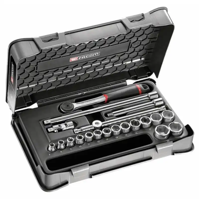 Coffret douilles 3/8" – 6 pans métriques – 20 pièces – J.161-3P6 Bon Plan