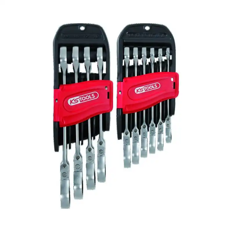 CLES 8-19MM MIXTES CLIQUET A TETE INCLINABLE JEU 10 Réduction
