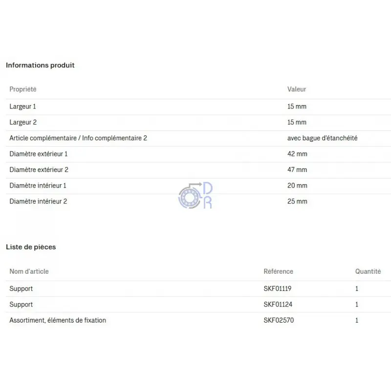 VKBA652-SKF Pas Cher